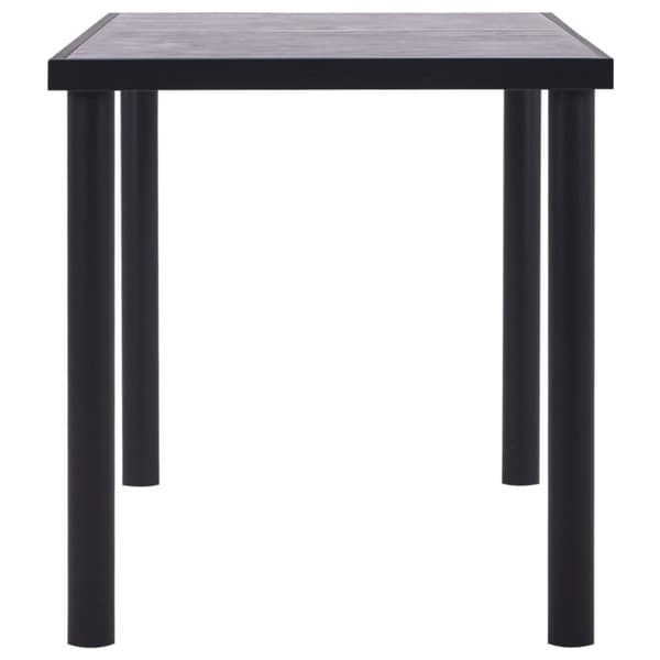 spisebord 140x70x75 cm MDF sort og betongrå