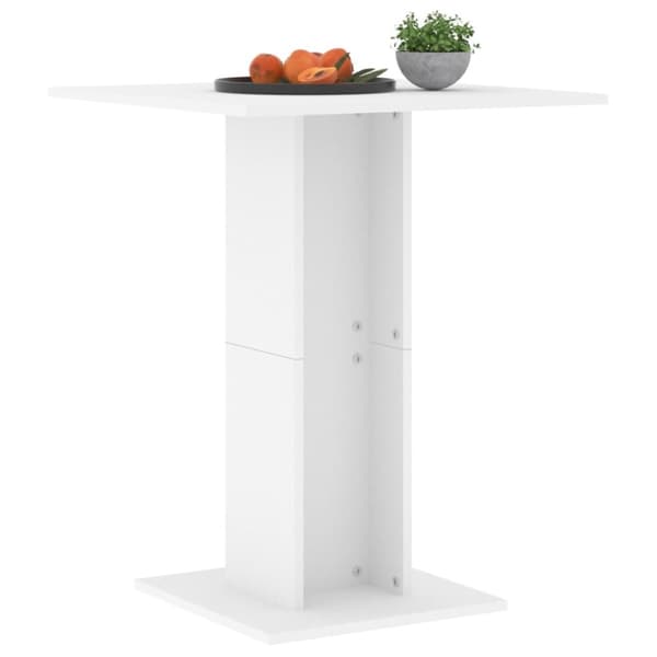 Cafébord vit 60x60x75 cm konstruerat trä