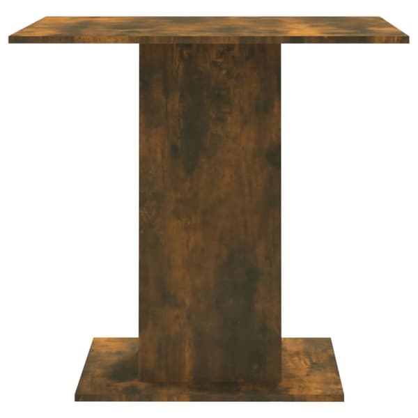 spisebord 80x80x75 cm konstrueret træ røget egetræsfarve
