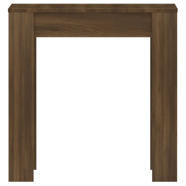 spisebord 140x74,5x76 cm konstrueret træ brun egetræ