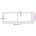 Miniatyrbillede 10 af 10: bordplade 180x60x(2-4) cm behandlet massivt egetræ lysebrun