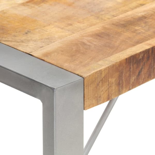 Matbord 200x100x75 cm massivt grovt mangoträ