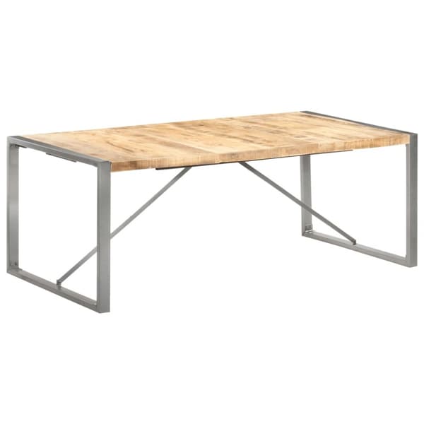 Matbord 200x100x75 cm massivt grovt mangoträ