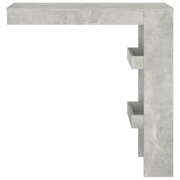 Barbord väggmonterat betonggrå 102x45x103,5 cm konstruerat trä