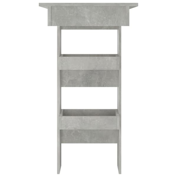 Barbord väggmonterat betonggrå 102x45x103,5 cm konstruerat trä