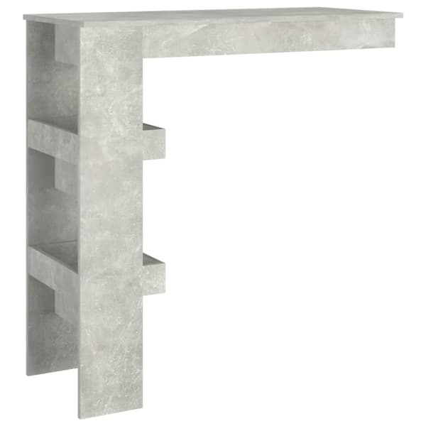 Barbord väggmonterat betonggrå 102x45x103,5 cm konstruerat trä