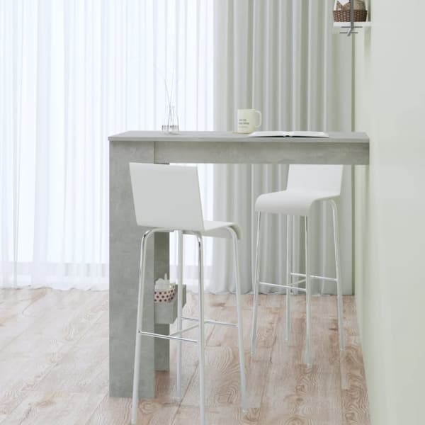 Barbord väggmonterat betonggrå 102x45x103,5 cm konstruerat trä