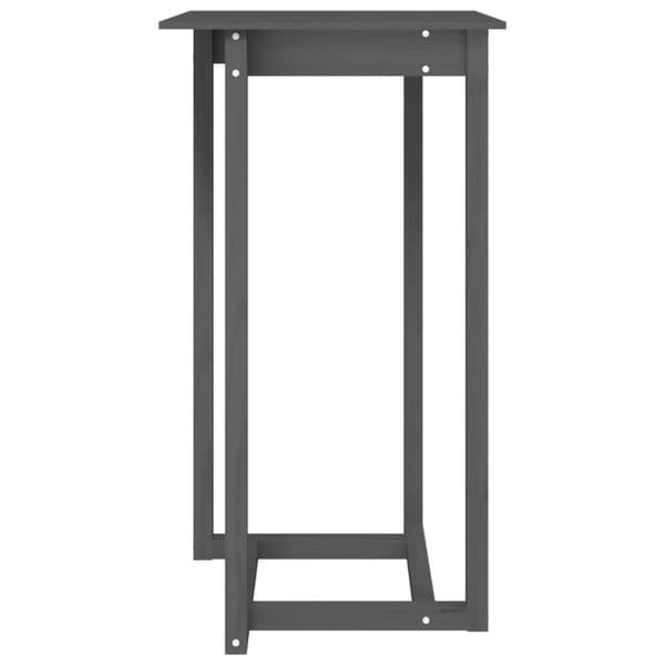 Barbord grå 60x60x110 cm massiv furu