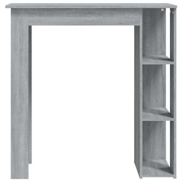 barbord m. hylde 102x50x103,5 cm konstrueret træ grå sonoma-eg