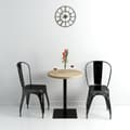 Pikkukuva 1 / 6: Bistropöytä MDF ja teräs pyöreä 60x75 cm tammenvärinen