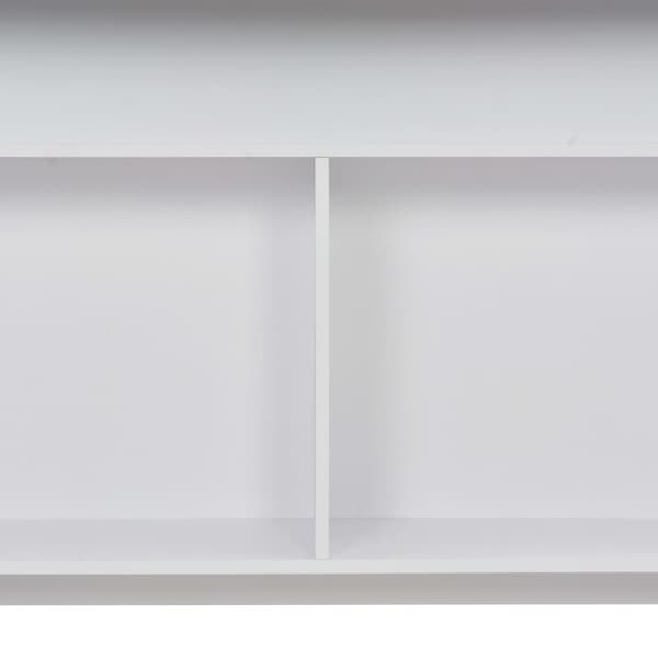 Barbord med 2 bordsskivor vit 130x40x120 cm