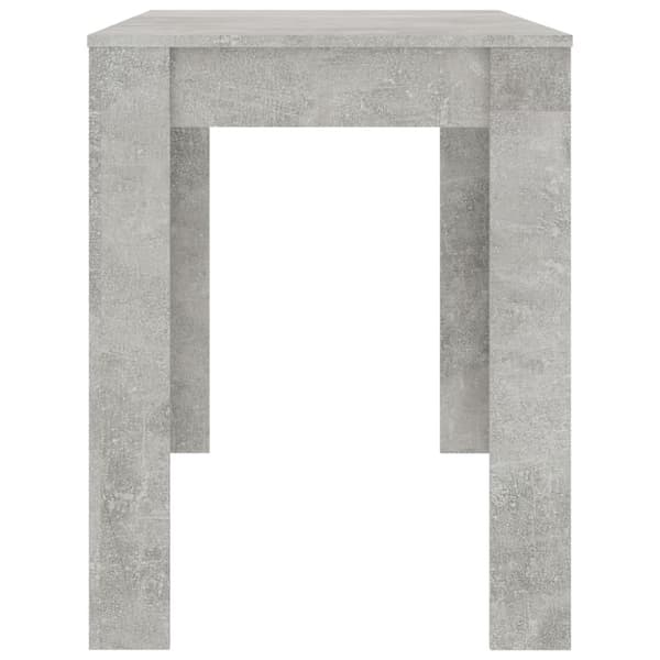 spisebord 120 x 60 x 76 cm spånplade betongrå