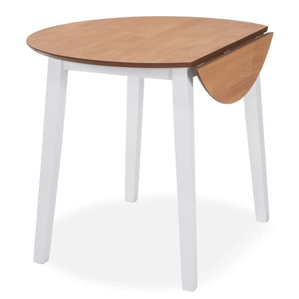 klapbord rundt MDF hvid