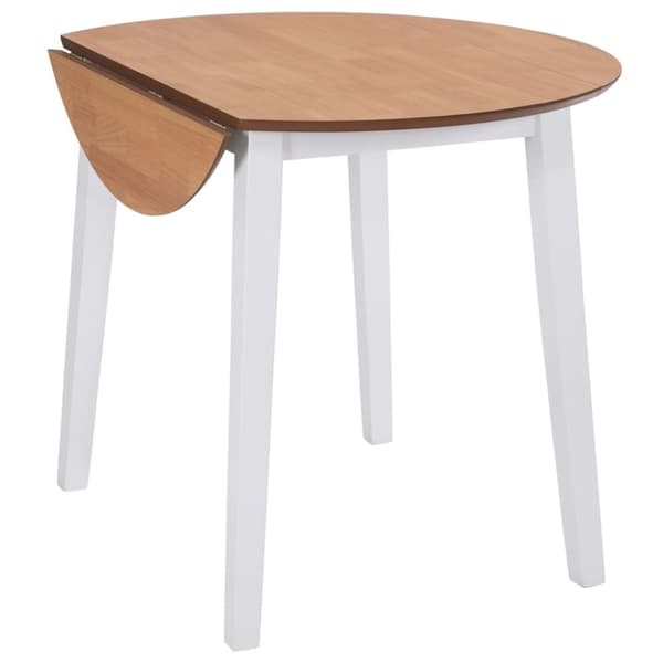 klapbord rundt MDF hvid