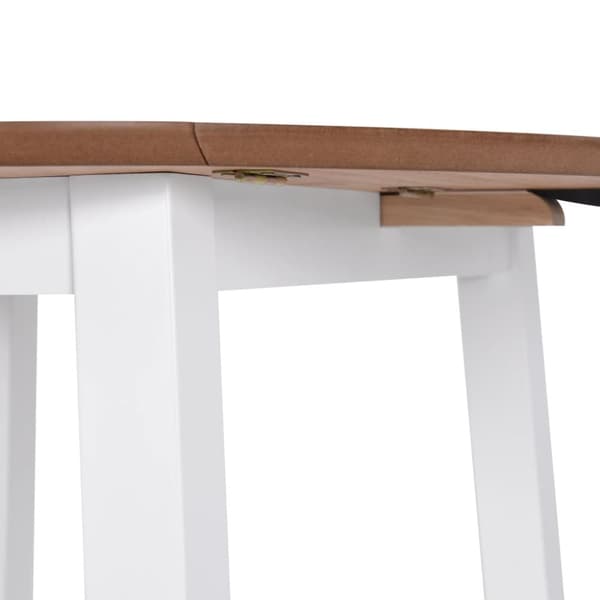 klapbord rundt MDF hvid