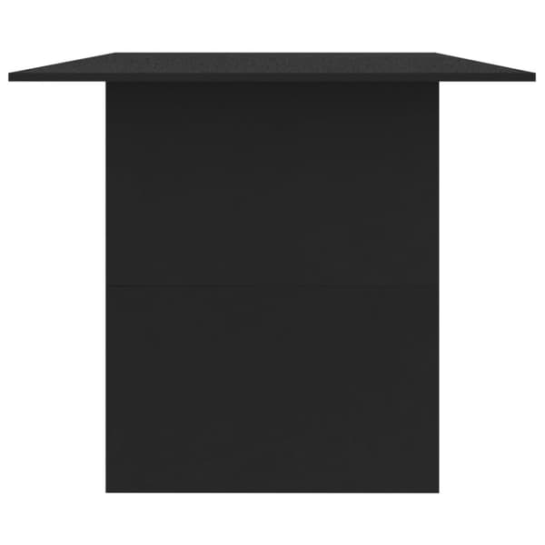 Ruokapöytä musta 180x90x76 cm lastulevy