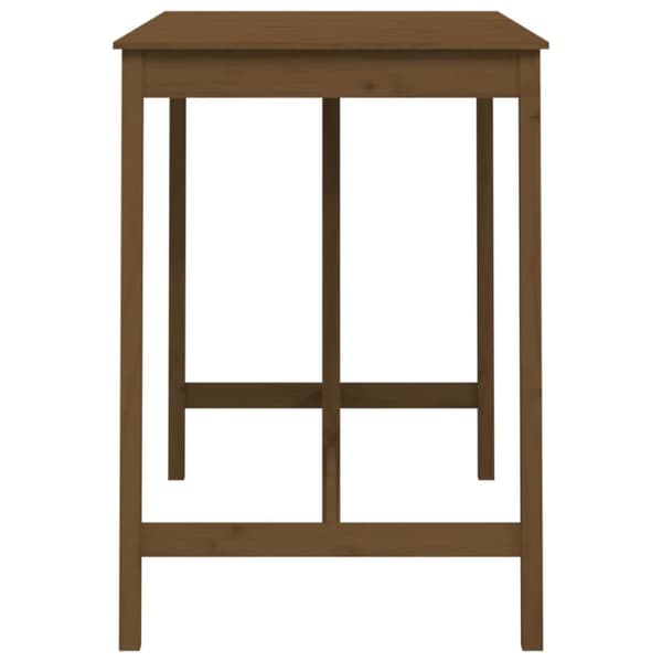 Barbord honungsbrun 140x80x110 cm massivt furuträ