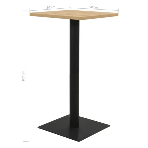 bistrobord 50x50x107 cm egetræsfarvet