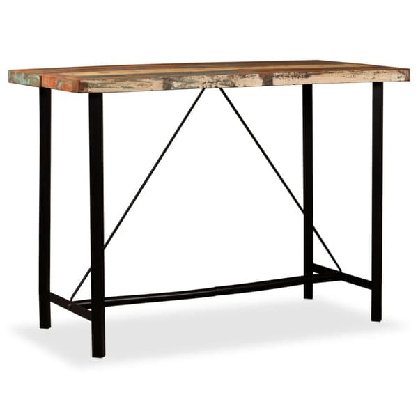 Barbord massivt återvunnet trä 150x70x107 cm