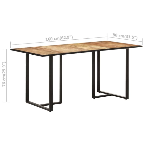 spisebord 160 cm ru mangotræ