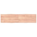 Miniatyrbillede 2 af 10: bordplade 160x40x(2-4) cm naturlig kant behandlet træ lysebrun