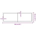 Miniatyrbild 10 av 10: Bordsskiva mörkbrun 160x50x(2-6) cm behandlad massiv ek