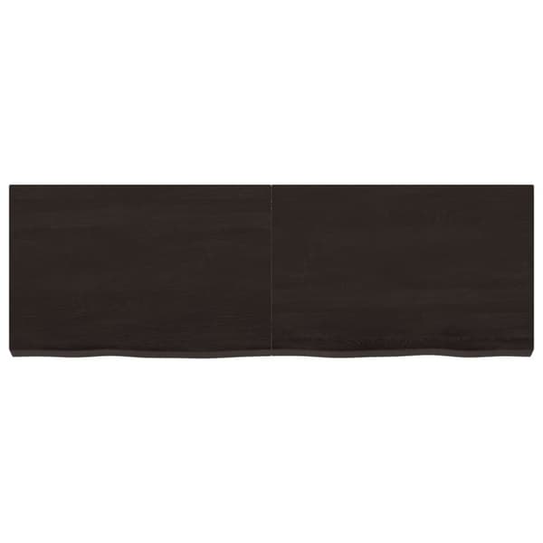 Bordsskiva mörkbrun 120x40x(2-6) cm behandlad massiv ek