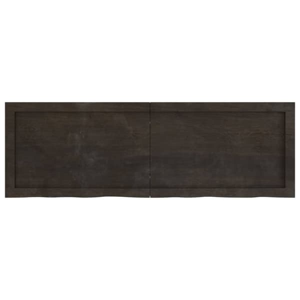 Bordsskiva mörkbrun 120x40x(2-6) cm behandlad massiv ek