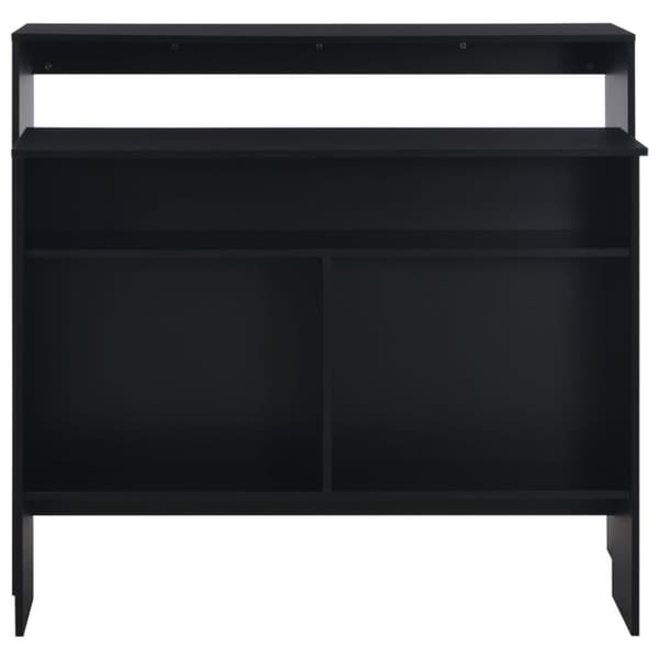 Barbord med 2 bordsskivor svart 130x40x120 cm