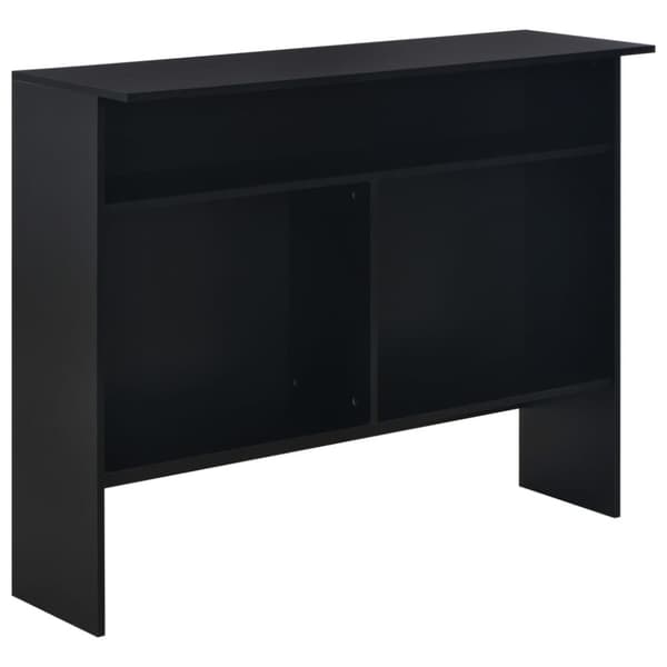 Barbord med 2 bordsskivor svart 130x40x120 cm