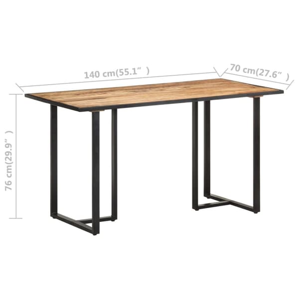 Matbord 140 cm grovt mangoträ