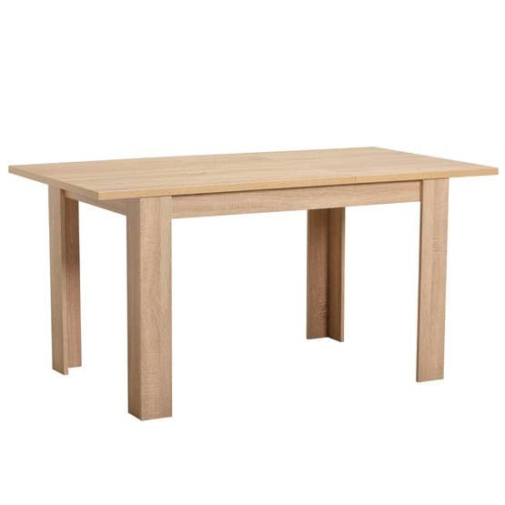 Ruokapöytä - 6 paikkaa plus sisäosa - 120x80 cm - Luonnontammea
