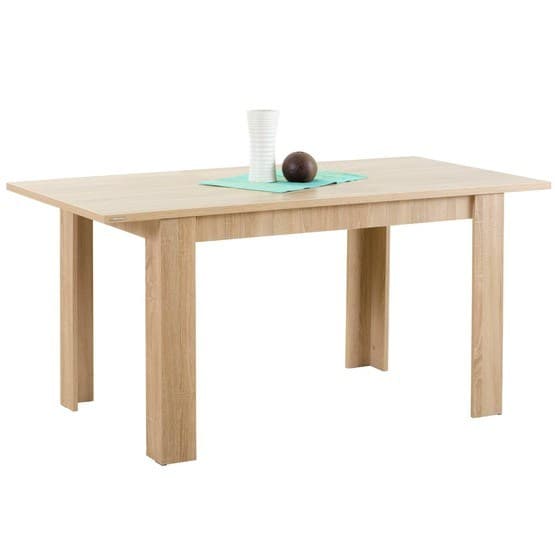Ruokapöytä - 6 paikkaa plus sisäosa - 120x80 cm - Luonnontammea