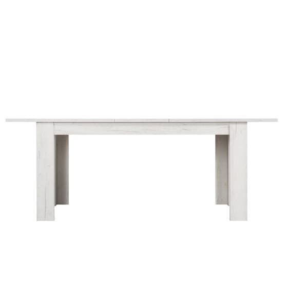 Spisebord - 8 Sæder Plus Indsats - 160x80 Cm - Eg Hvid