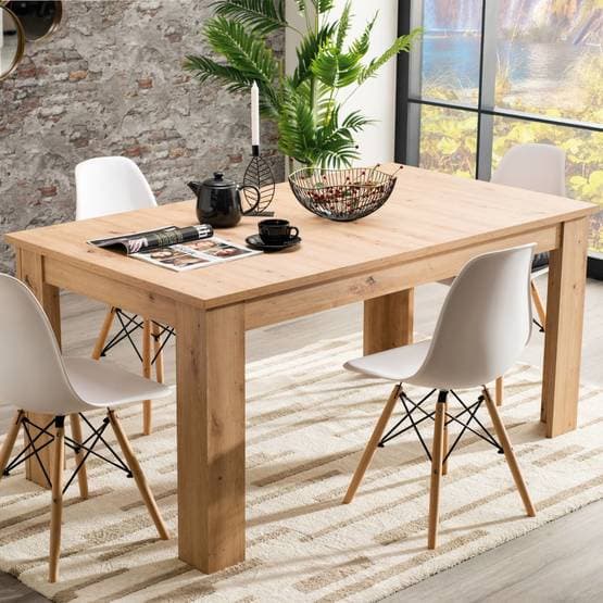 Ruokapöytä - 8 Seats Plus Insert - 160x80 cm - Natural Oak