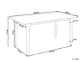 Miniatyrbilde 3 av 7: Spisebord i lyst tre MDF 160 x 90 cm Topplate i askefiner Moderne design Kjøkkenbord