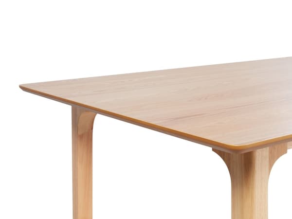 Spisebord i lyst tre MDF 160 x 90 cm Topplate i askefiner Moderne design Kjøkkenbord
