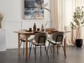 Miniatyrbilde 2 av 7: Spisebord i lyst tre MDF 160 x 90 cm Topplate i askefiner Moderne design Kjøkkenbord