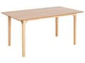 Miniatyrbilde 1 av 7: Spisebord i lyst tre MDF 160 x 90 cm Topplate i askefiner Moderne design Kjøkkenbord