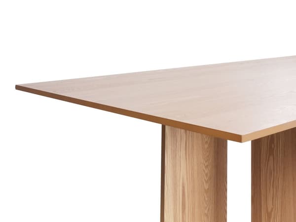 Spisebord i lyst tre MDF 200 x 100 cm Askfinérplate Moderne design Kjøkkenbord