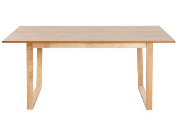 Matbord Ljust trä MDF 180 x 95 cm Skiva i askfanér Modern design Underrede i panel