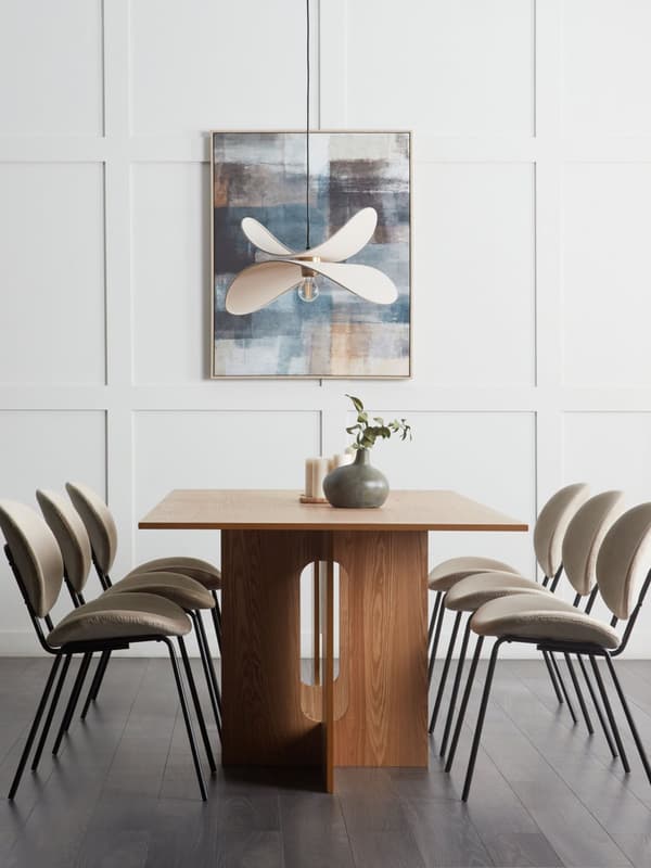 Matbord Ljust trä MDF 200 x 100 cm Askfanerskiva Modern design Köksbord