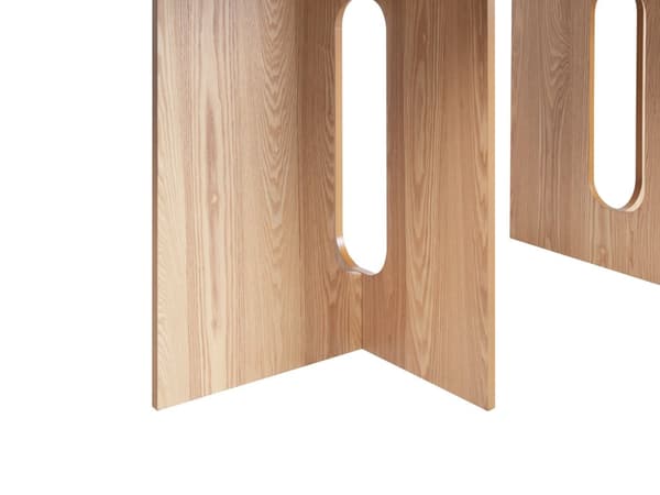 Matbord Ljust trä MDF 200 x 100 cm Askfanerskiva Modern design Köksbord