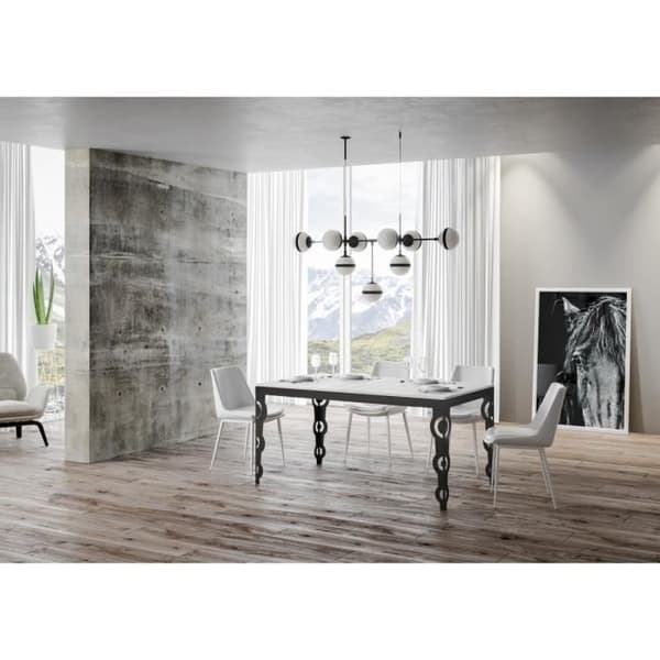 Bord Karamay Evolution White Ash Skiva 90x160 Lång 420 Antracit ram