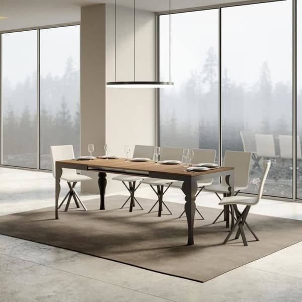 Utdragbart bord upp till 420 cm PAXON Evolution 160 skiva i naturlig ekfinish