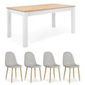 Miniatyrbillede 8 af 11: Spisebord med 4 stole - Hvid