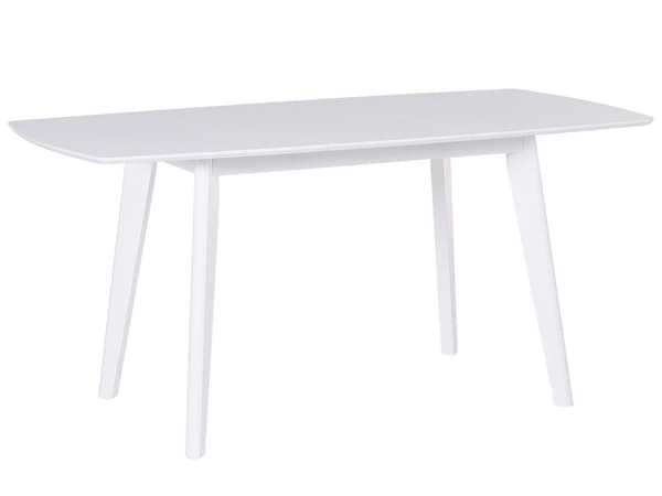 Spisebord med træben og rektangulære udtræksben 120 - 160 x 80 cm skandinavisk stil