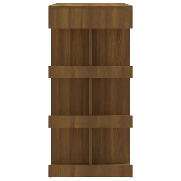 Barbord med hyllor brun ek 100x50x101,5 cm konstruerat trä