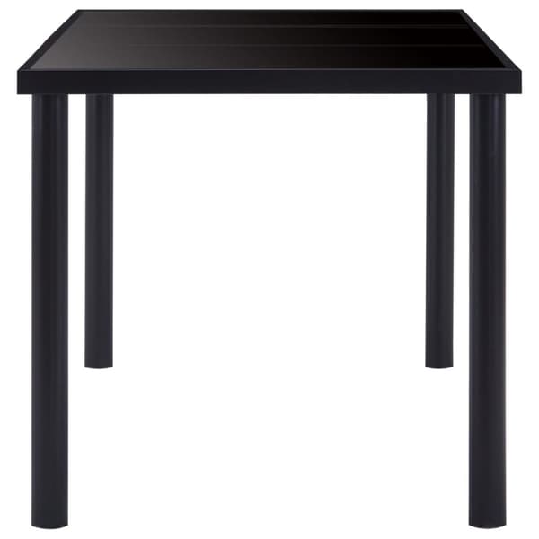 Matbord svart 200x100x75 cm härdat glas