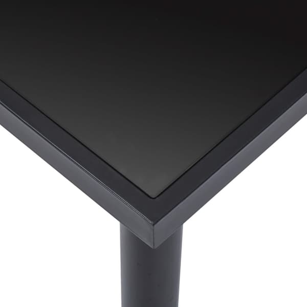 Matbord svart 200x100x75 cm härdat glas